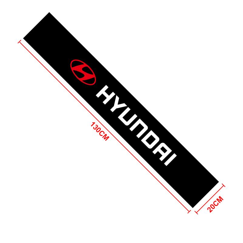 1Pcs Car Front Windshield Stickers Front and Rear Decorative Emblem For Hyundai I30 Tucson Veloster Kona I10 I35 Elantra Santa Fe Decor