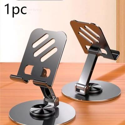 A 360-Degree Rotating Aluminum Alloy Phone Stand - a Compact Portable Folding Suitable for All Smartphones And Tablets an Ideal Office Accessory