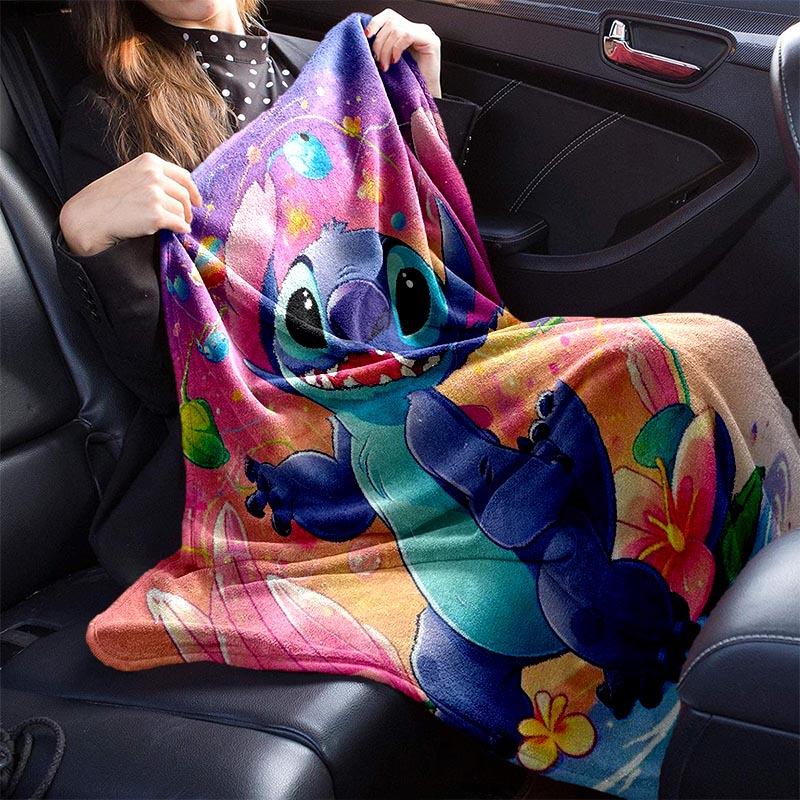1pc Stitch Printing Blanket - Soft, All-Season Throw for Office Blanket, Personalized Gift with Adorable Cartoon Design