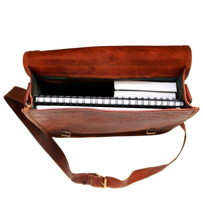 GEANT DE UMAR PIELE A4, lucrat manual, marime mare pentru laptop