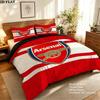 Arsenal Football Club Pattern Bedding Home Decoration Birthday Gift ( 1 duvet cover + 2 pillowcase, without core),fan merchandise.