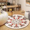 Retro Persian Style Round Area Rug Bohemian Floor Mat Living Room Bedroom Office Chair Sofa Coffee Table
