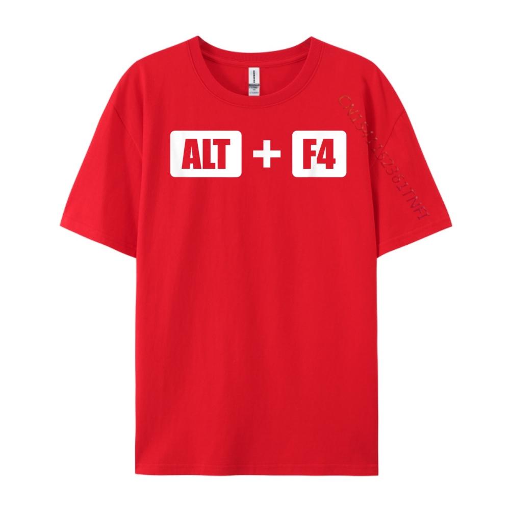 Funny Alt F4 Computer Key Combination Graphic Tees Vintage T Shirts Fashionable and Trendy Print Camisetas De Hombre S