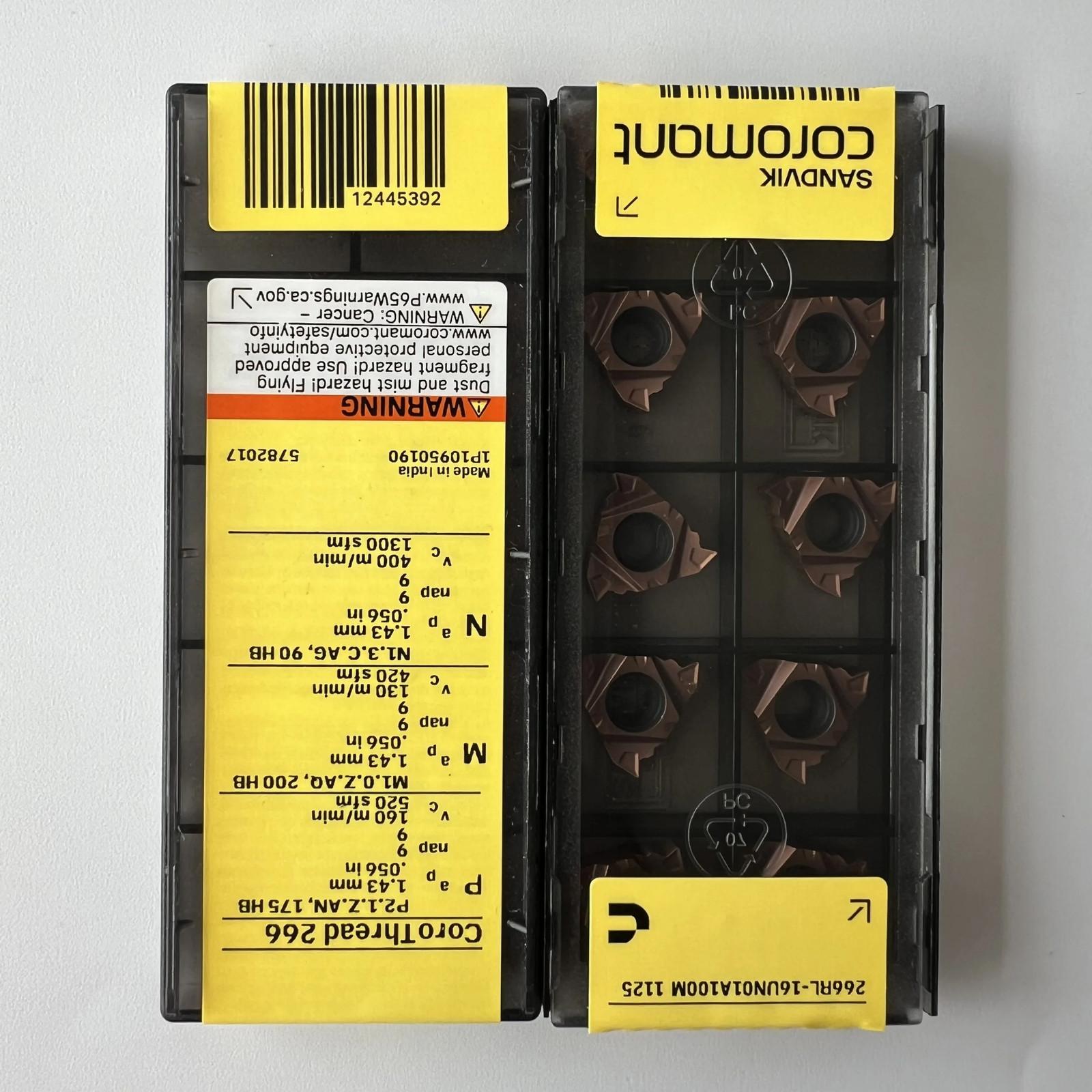 

SANDVIK / 266RL-16UN01A100M 1125 / Industrial indexable Carbide Inserts 10 Pcs