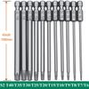 11PCS 1/4" Hex Bits Driver Tamper Proof Security Drill Magnetic Bit Set Torx Screwdriver Flat Head F1FC High Quality 50/100mm