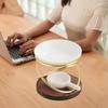Wax Melt Warmer With Wood Base Candle Holder Large Capacity Essential Oil Burners For Aromatherapies And Relaxation