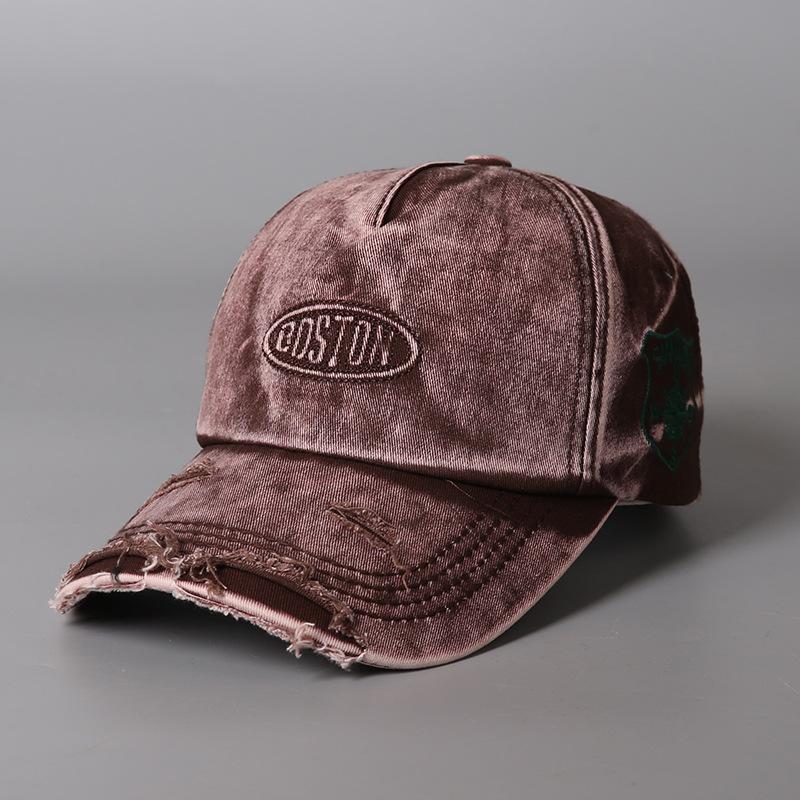 Retro old ripped baseball cap men's trend embroidery outdoor casual cap all-season hat