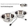 Non-Slip Stainless Steel Pet Bowl with Stand for Small To Large Dogs - Double Food Bowls
