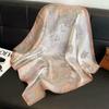 Scarf Female Flower Pattern 71 Square Scarf New Simulation Silk Scarf Printed Scarf Shawl Fashion High Sense