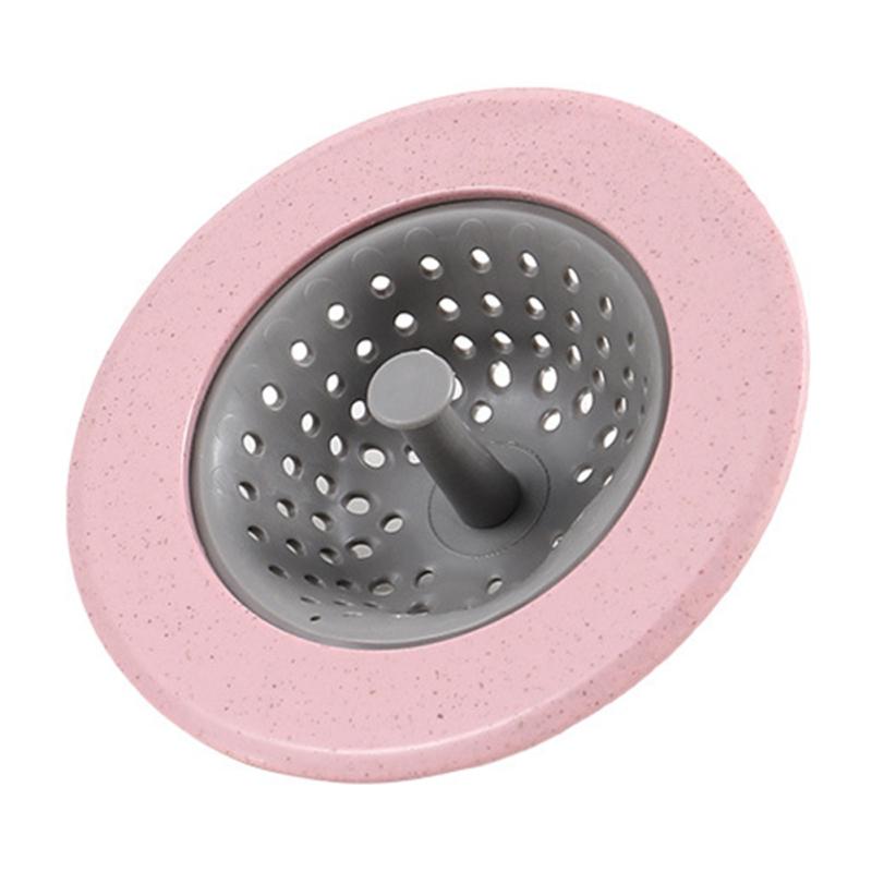 

Anti-blocking Sink Strainer Basket with Handle for Kitchen Washing рожевий
