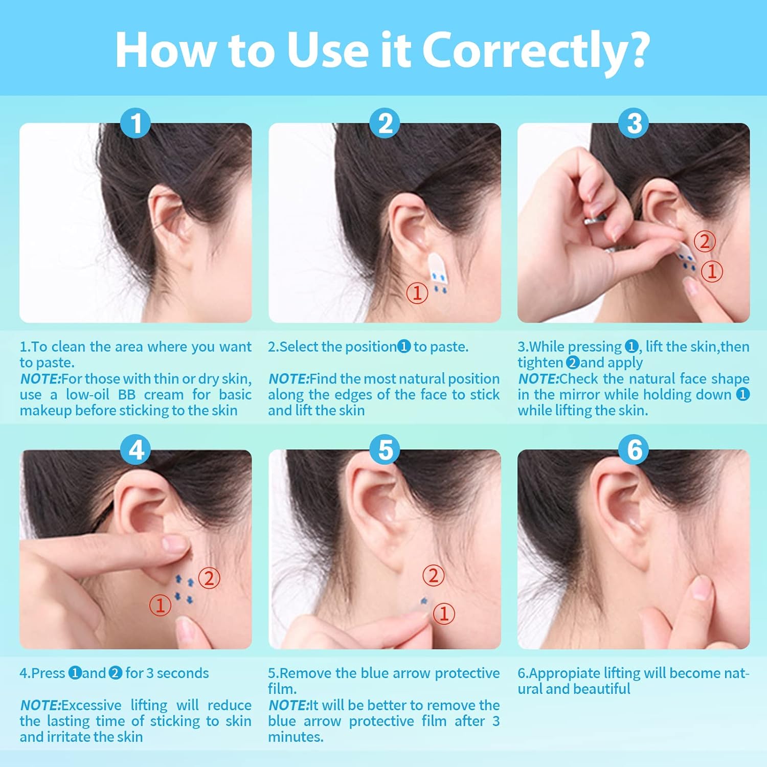 Face Lift Tape Invisible,156PCS Face Tape Lifting Invisible Face Lifter Tape Neck Tape Facelift Tape Makeup Tape Instant Face Lift Facial Tape for