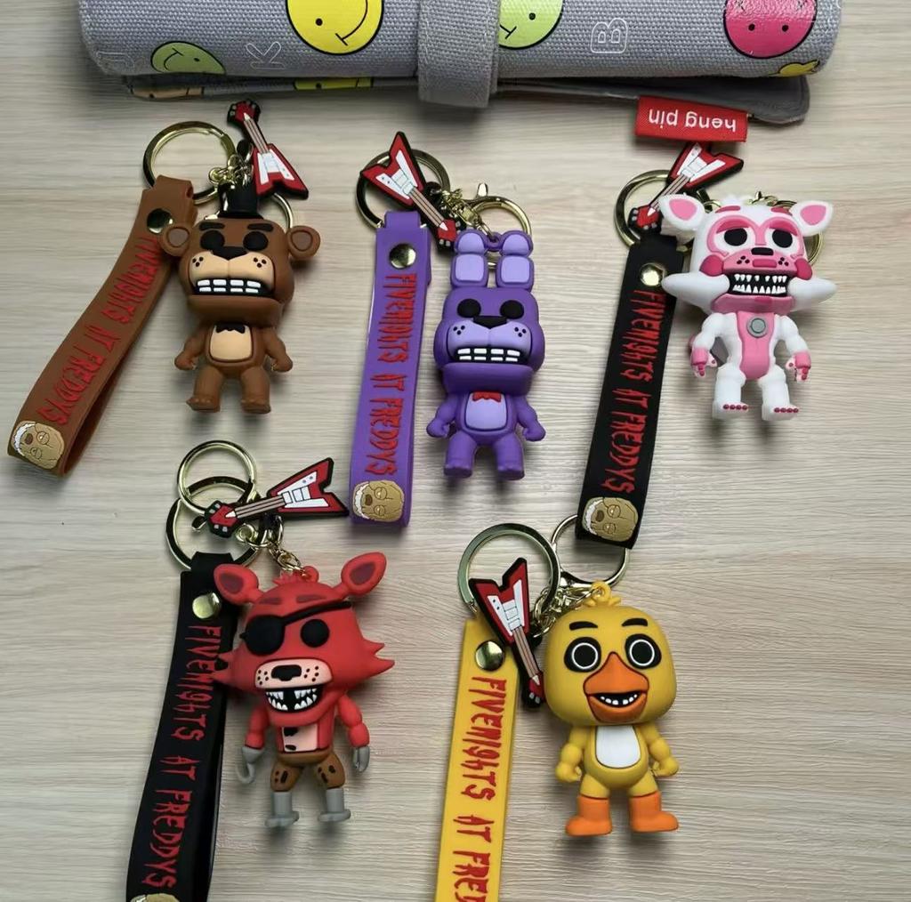 Fnaf Keyring Five Nights At Freddys Figure Doll Pendant Keychain Cartoon Keys Accessories Ornaments Key Chain Bag Pendant Gift
