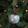 Red Pine Needle Sticky Ball High Grade Christmas Balls Set Christmas Sticky Pink Ball  New Year