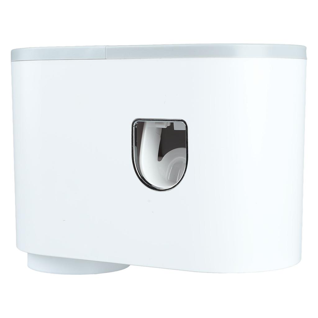 Wall Toothbrush Holder Top Storage Tray Adhesive Wall Mounted Toothbrush Rack with Toothpaste Dispenser for Bathroom