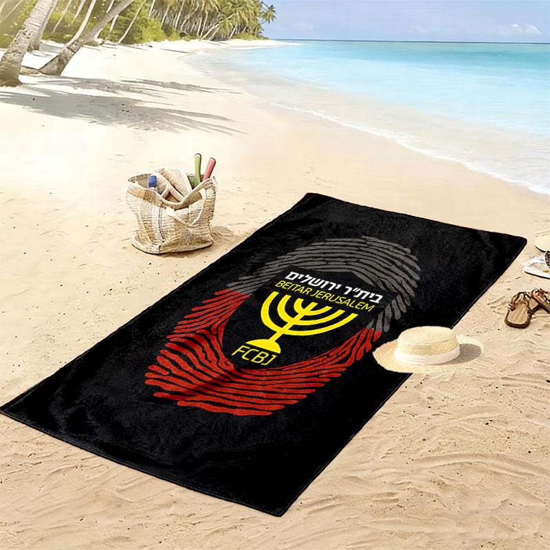 Beitar Jerusalem F.C Print Beach Towel, Large Soft Quick Dry Towel for Beach Camping Swimming