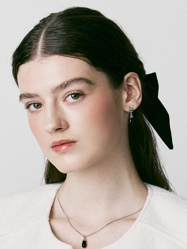 Vintage Hollywood Suede Double Ribbon Hairpin_Vh249Ohb008M