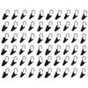 50pcs/set Black Silver Metal Hook Clips Hanging Curtain Clip Hanger Home Accessories