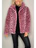 2024 Winter Women's Fashion Leopard Print Faux Fur Coat