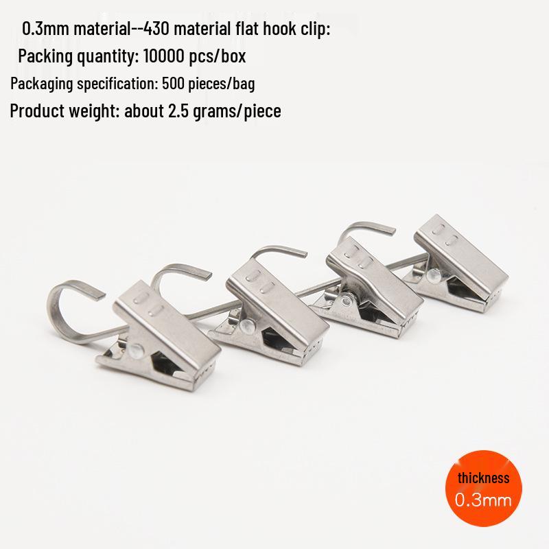 Heavy-Duty Stainless Steel Curtain Clip Hooks