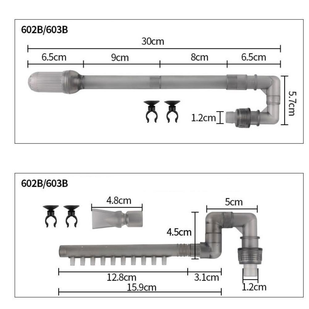 Hw-603b Aquarium Aquarium Filter Wasser Zufluss Abfluss Rohr Rohr Externe Kanister Teile Einlass Auslass Zubehör