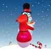 Inflatable Toy Snowman's Family Christmas Inflatable Model Luminous Inflatable Model Christmas Atmosphere Decoration Model