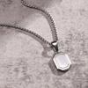 Vnox Piccoli Ciondoli Medagliette Militari Collane per Uomo Ragazzi, Acciaio Inossidabile Colore Nero Argento Medaglietta Militare con Catena a Scatola Regalo per Lui