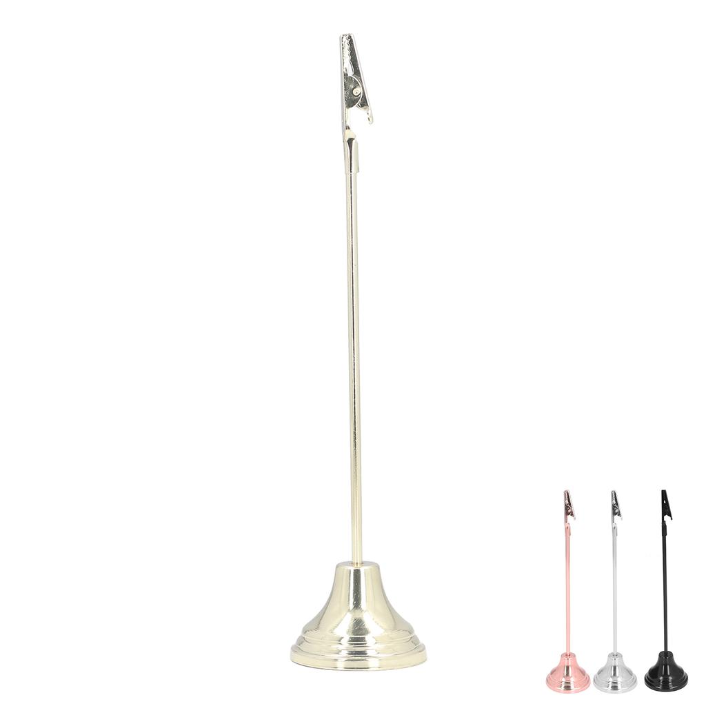 Table Number Holder Sturdy  Strong Clips Electroplating Process Stable Place Card Holder for