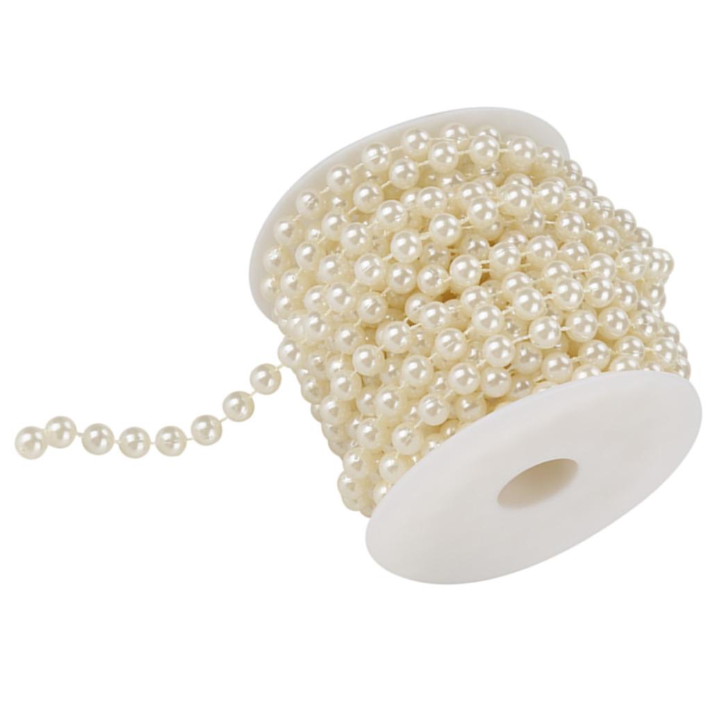 10mCelsiusroll Grinding Pearl Wire Beads Garland String   Wedding Decoration 8mm(white)