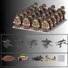 24PCS/SET World War II Soldier Phalanx Rifle Weapon Gun Character Parts Building Block Assembly DIY Model Making Kit Toy