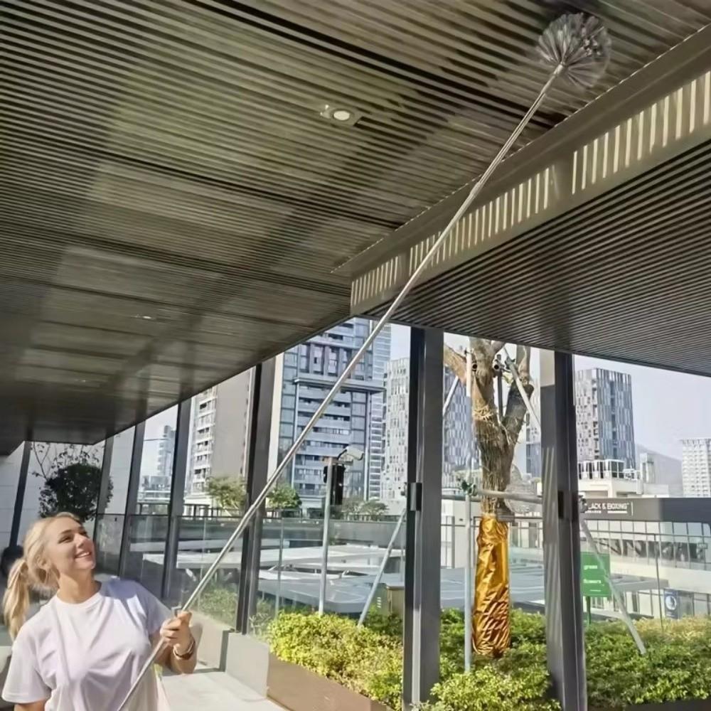 Dense Bristles Cobweb Duster Telescopic Handle Ceiling Duster Spider Web Brush Ceiling Cleaning