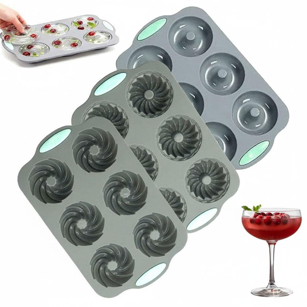 Silicone Donut Mold Baking Utensils Cake Chocolate Round Mold High Temperature Resistant Pudding Macaron Cake Mold Pastry Tools