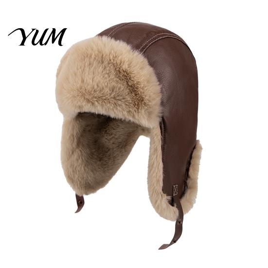 Warm Accessory for Daily Activities Faux Fur Trapper Hat, Winter Ushanka Hat with Ear Flaps, Plush Lining, Windproof Soft Comfortable Fleece