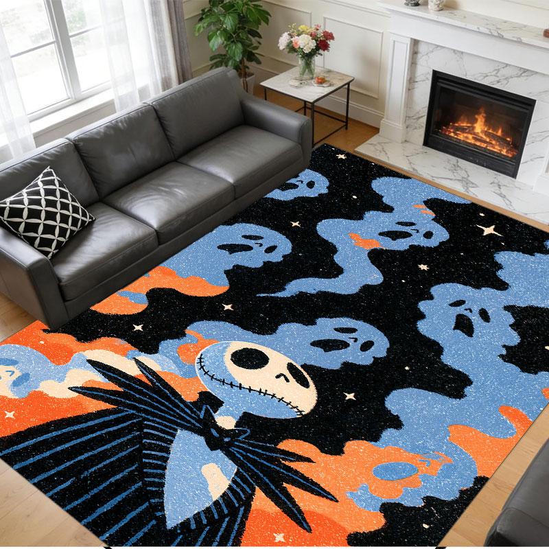 Crystal Velvet Rug Soft Non Slip Indoor Floor Mat Home DecorThe Nightmare Before Christmas Jack Sally