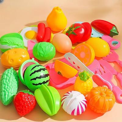 Benutzerdefiniertes Neues Baby Alpinia Oxyphylla Plastik 35 STÜCKE ein Set Gemüse Spielzeug Küche Rollenspiel Magnetisches Früchte Schneiden