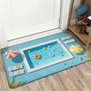 Fun Tropical Beach Pool Float Doormat Welcome Rug Summer Indoor Outdoor Entryway Mat Decoration for Bathroom Decor