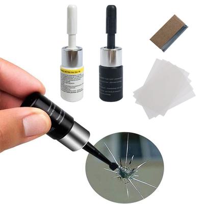 1 Juego de herramientas para reparar ventanas de coche, herramienta de reparación de parabrisas de coche, pegamento de curado de vidrio para ventana, Kit de restauración de grietas para arañazos de vidrio