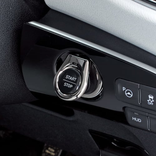 Tsuchiya Yac Car Interior Supplies Engine Start Slant Cover TY1 Black/Black Plated 180 x 80 x 60mm PF-371