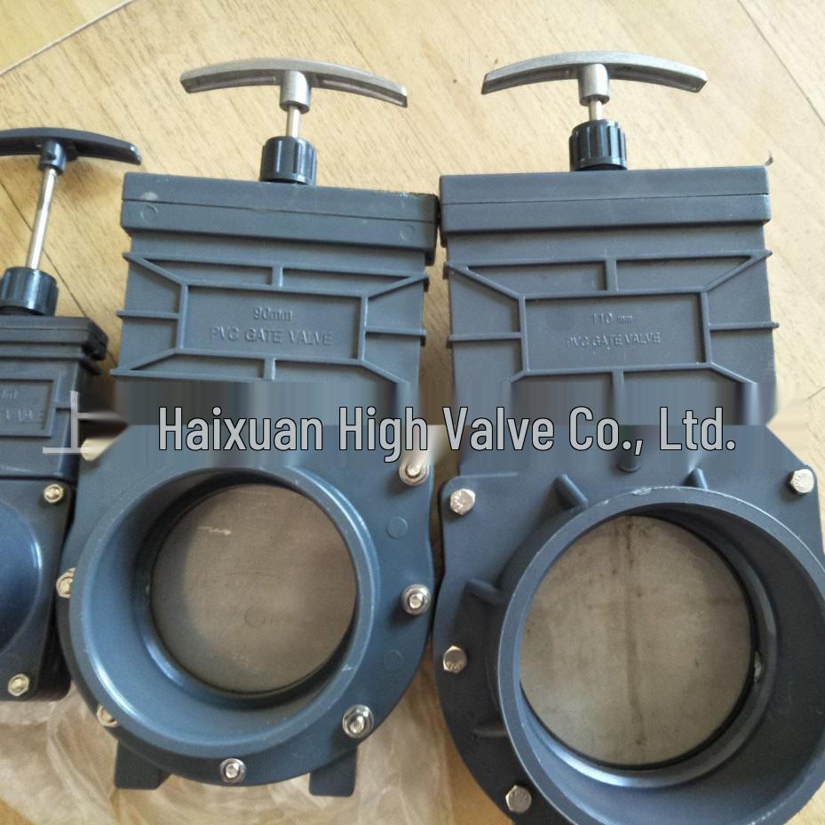 UPVC Pond Valve: Manual Quick Connect Plastic Pull-Push Gate Valve for DN32-DN160 Sewage Systems.