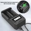 18650 Battery Charger 2 Slots Dual 18650 Charging 3.7V Rechargeable Lithium Battery USB Charger for 26650 21700 16340 14500