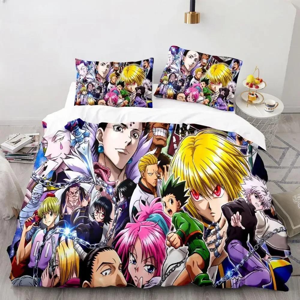 3D Print Anime Hunter X Hunter Duvet Cover Set Bedding Set Japanese Anime Twin Queen King Quilt Cover Pillowcases Home Textiles