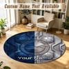 Round Rug Custom NameBrighton & Hove Albion Football Pattern Non Slip Carpet Home Floor Decor