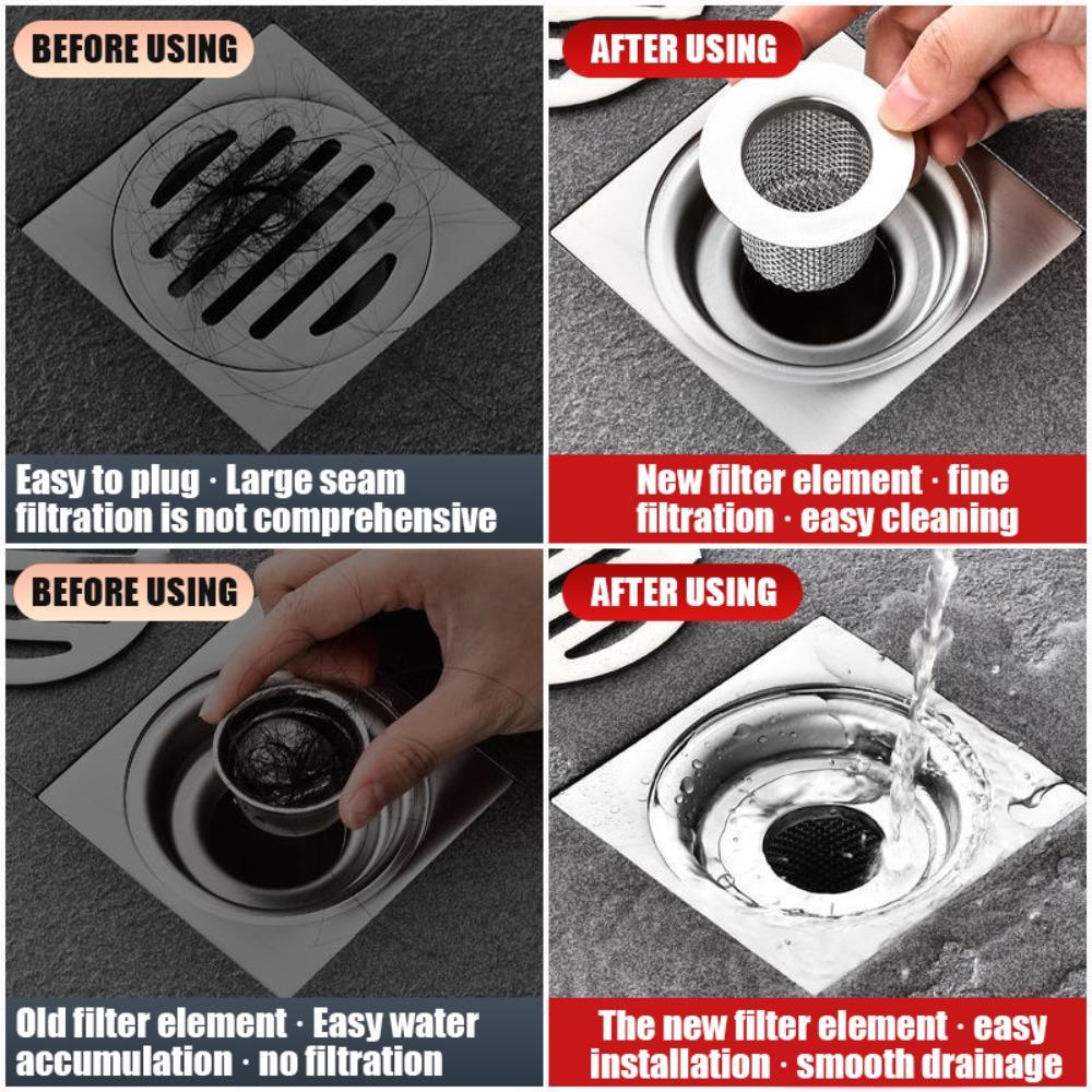 Stainless Steel 1Pcs Anti-Pest Anti-blocking Mesh Sink Strainer Hair Trap Hair Catcher Floor Drain