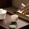 Gold Thread Porcelain Gongfu Tea Cup - Traditional White Ceramic for Home Use