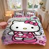 3pcs Hello Kitty & Butterfly Bedding Set, Including 1 Quilt Cover and 2 Pillow Shams, Without Filling, Soft and Comfortable Home Bedroom W033