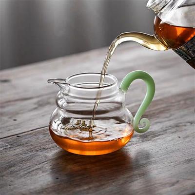 280ml Gourd Shape Heat-resistant Glass Tea Ceremony Tea Mug Fair Cup Tea Dispenser Chahai Kung Fu Tea Set Accessories Teaware