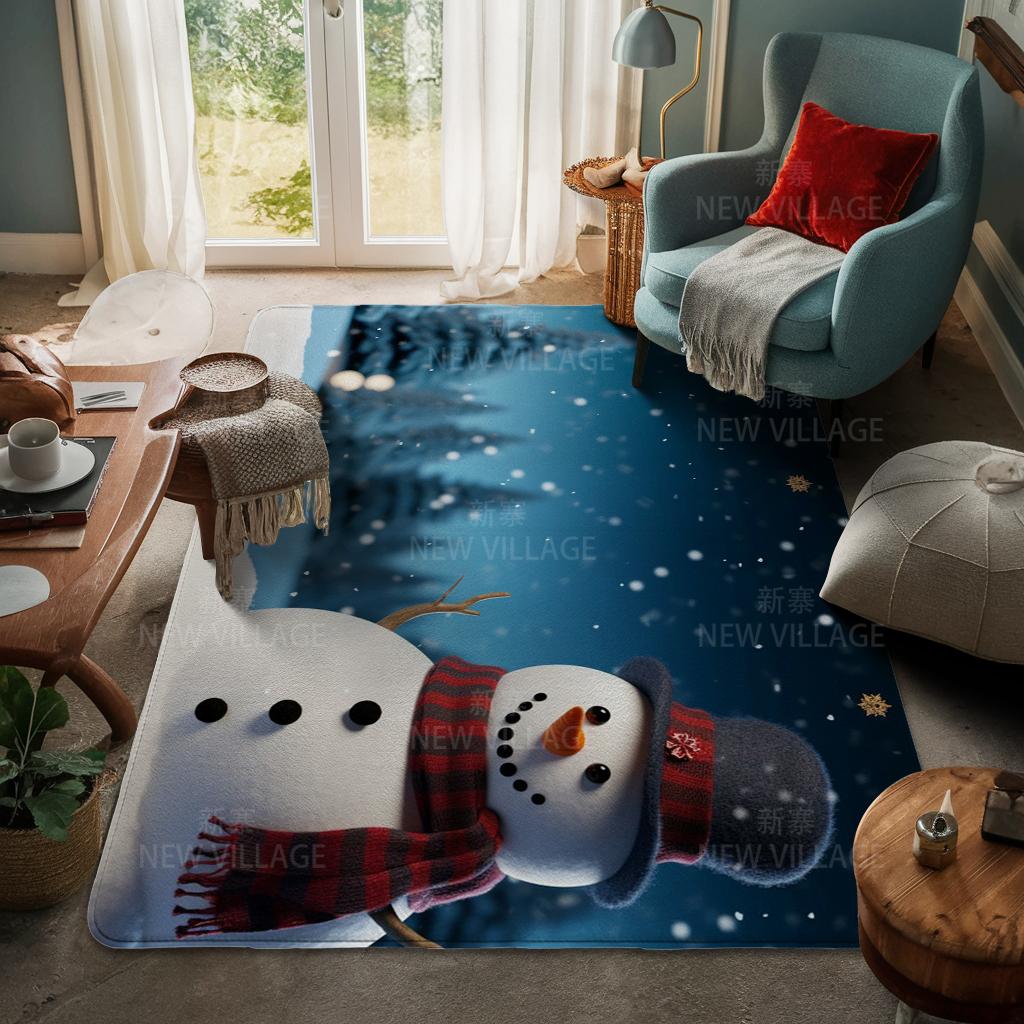 Hauseingangsteppich Fußmatte Haustür Wohnzimmer Bad Fuß Badezimmer rutschfest wasserabsorbierend Teppiche Bad Frohe Weihnachten Winter
