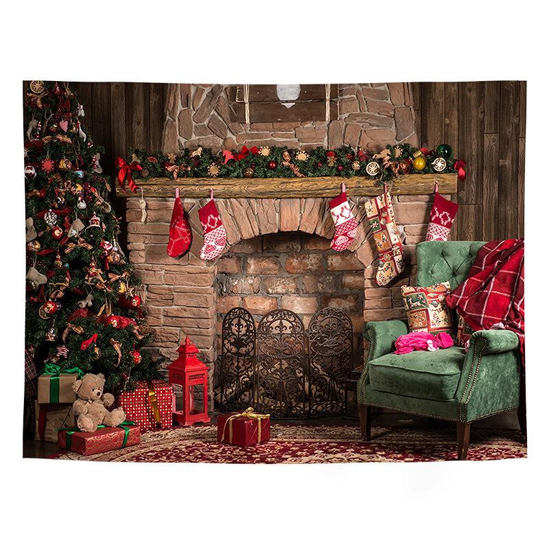 

Christmas online live streaming digitalprinted polyester tapestries living rooms bedrooms macrame wall hanging room 74x94cm(29x37in)