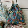 Lightweight Floral Drawstring Bag Reusable Floral Print Gift Bag  Birthday Party Favors