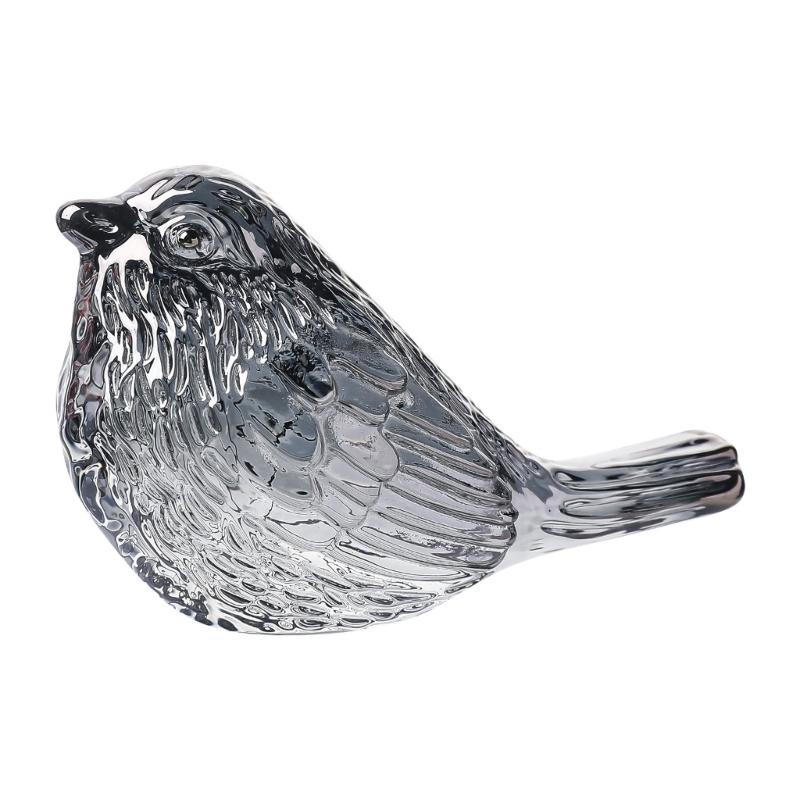 Colorful Crystal Bird Statue Handcrafted Desk Ornament For Home Decoration And Collectors
