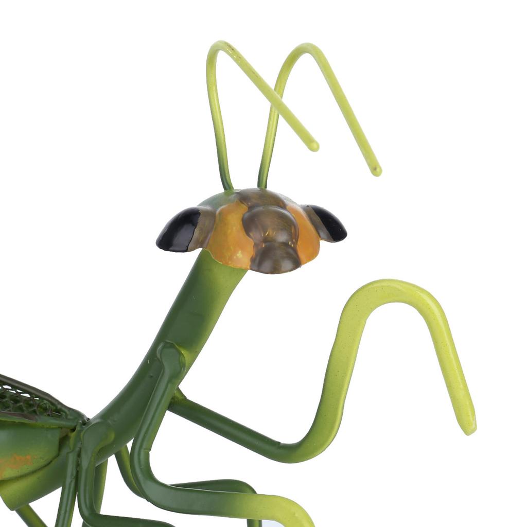 Tooarts Praying Mantis Wall Ornaments Iron Insects Mini Animal Craft Garden Micro Landscape Photography Props